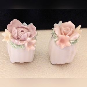 Tiny Rose Salt & Pepper Shakers